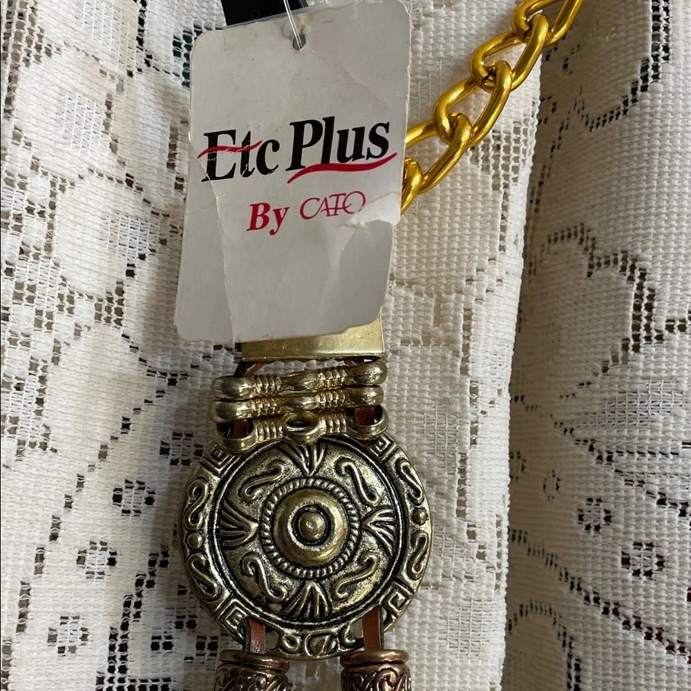 Vintage Cato Gold and Silver Pendant Belt Adjustable